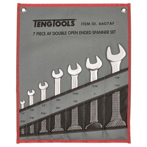 Klucze płaskie stałe w zestawie Teng Tools 6607AF